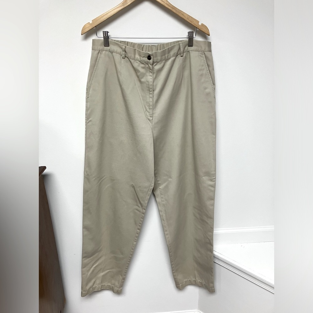 L.L. Bean, women’s slacks, Lt. beige, 16 (tall).